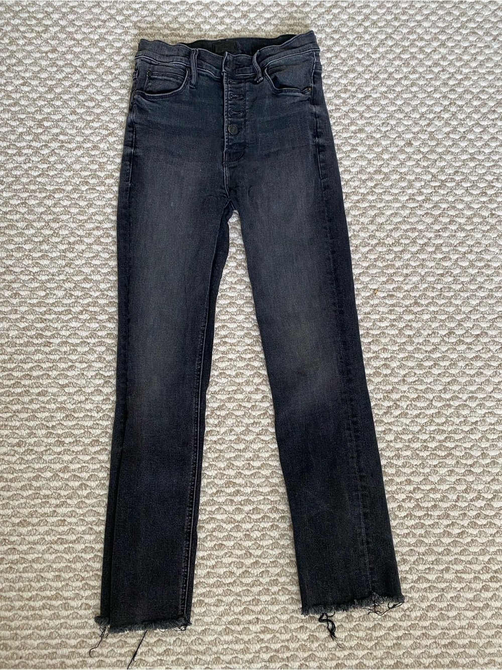 Mother The Pixie Dazzler Ankle Fray Jeans